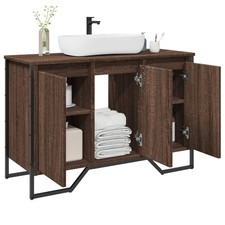 Armoire Lavabo de Salle de Bain Rangement Meuble Toilette Intérieur vidaXL