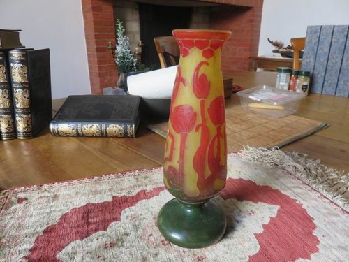 Vase verre français - verre,