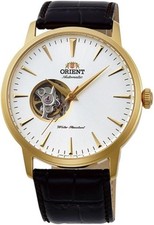 Montre ORIENT Homme Automatique Ouvert Coeur F6T22 Bracelet De Cuir Marron Dial