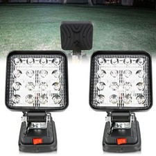 2 Pièces Lampe de Chantier 18V 27W LED Sans Fil Portable Projecteur Exterieur...