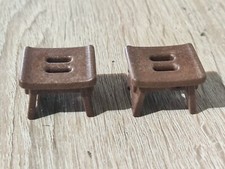 PLAYMOBIL x2 BANQUETTE TABOURET CHAISE SIÈGE REF 3112 3288 3351 3859 PIRATE O...