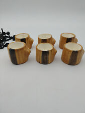 6 coquetiers céramique faux bois Grandjean jourdan avec support