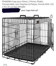 Cage Chien Pliable XXXL (121 x 74 x 81 cm)  + Parc Enclos Modulable