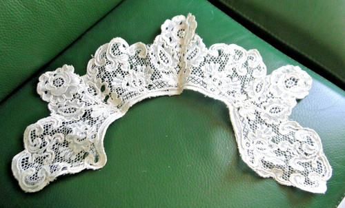 Col dentelle coton blanc - col,