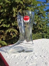 Chope verre a bière en forme de botte marque DREHER BIRRA hauteur 18,5 cm 50 cl