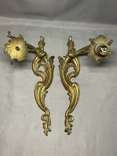 PAIRE D’APPLIQUES BRONZE