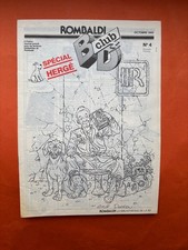 TINTIN LETTRE ROMBALDI CLUB N° 4 OCTOBRE 1986 SPECIAL HERGE TTBE