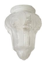 Abat jour tulipe verre depoli Frosted glass tulip lamp shade Glas Lampenschirm