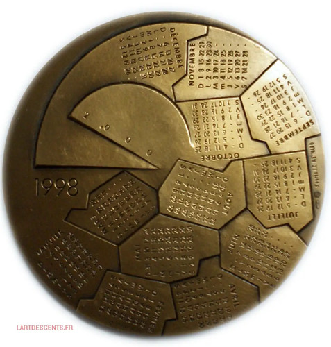 Médaille calendrier de - médaille,