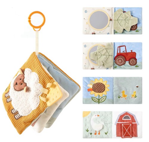 Livre éveil bébé tissu - livre,