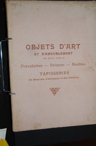 Catalogue vente objets - de, d'objets