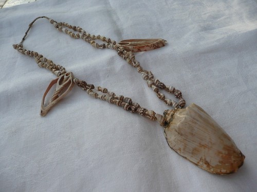 Collier coquillages sud maroc - collier,