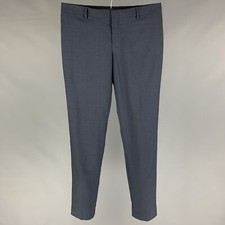 THE KOOPLES Taille 32 Bleu Laine Braguette Zip Pantalon de Costume