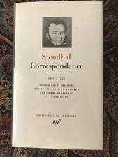 LA PLÉIADE     STENDHAL      CORRESPONDANCE  I  (1)       1968
