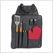 Ensemble D'Outils De Barbecue BBQ 7 PZ Avec Tablier Et Accessoires