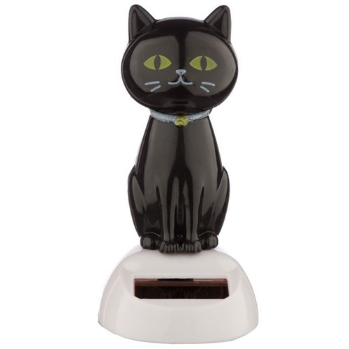 Figurine chat noir porte - figurine,