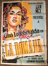 GINA LOLLOBRIGIDA "LA ROMANA" 1/2 Sheet 1953 Vintage Mexican Poster by PUCITEF
