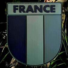 "FRANCE" VERT 3D - Écusson de