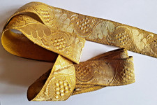 RUBAN GALON ANCIEN Fil OR - 190 cm x 3,50 cm