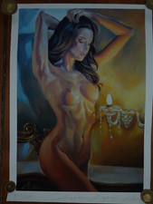 dessin pin up numéroté et signé Electra avec certificat d'authenticité