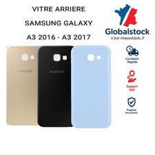 VITRE ARRIERE (CACHE BATTERIE) POUR SAMSUNG GALAXY A3 2016 / A3 2017 + ADHESIF