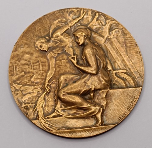 Médaille bronze art nouveau - médaille,