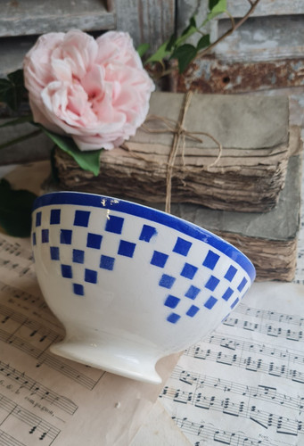 Ancien bol grand mere - ancien, bleu