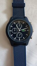 MONTRE LACOSTE HOMME COLORIS BLEU - BRACELET SILICONE - TBE