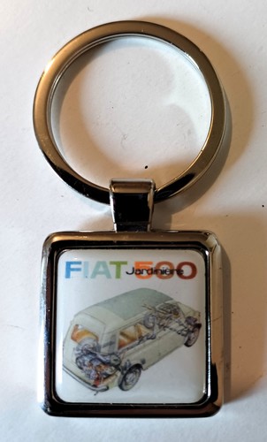 Porte clé métal fiat 500 - en,