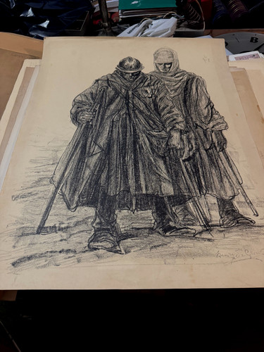 Lithographie ancienne - 14-18, .