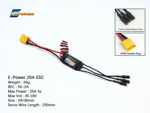 Controleur brushless esc - controleur, 20a
