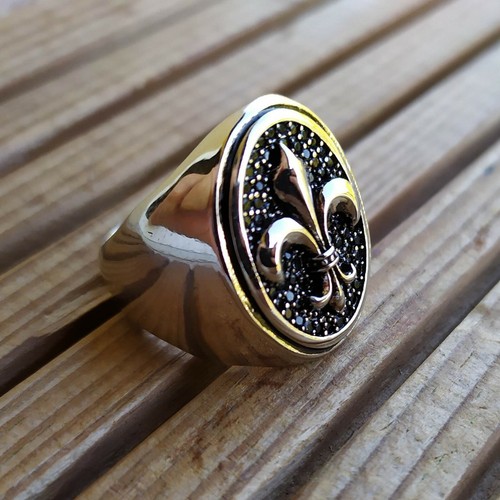 Bague chevalière fleur - bague,