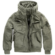 Brandit Bronx Veste Vert Olive S-XXL Veste à Capuche Veste Bomber Veste D'Hiver