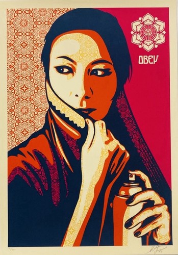 Sérigraphie shepard fairey - shepard,