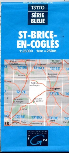 Carte ign serie bleue 25000 - ign,
