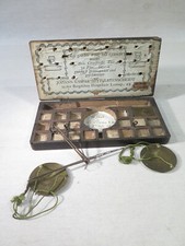 ANCIENNE BALANCE TREBUCHET BOITE COFFRET ALLEMAGNE FIN XVIII MITTELSTENSCHEID