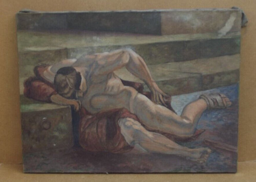 Ancien tableau gladiateur - ancien,