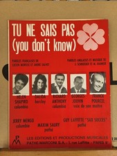 Partition - Dalida  " Tu Ne