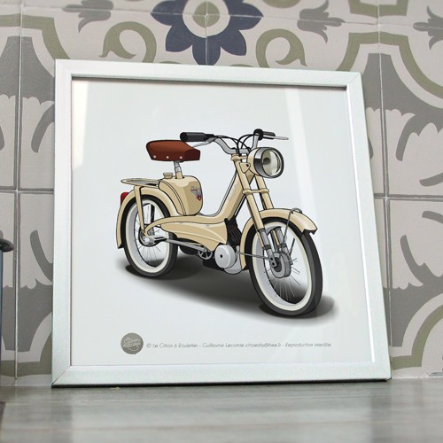 Poster mobylette motobecane - poster,
