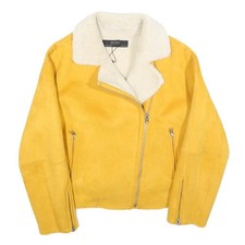 ZARA Veste Bomber Jaune Crème