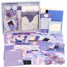 Kit d'accessoires de Scrapbooking de 351 Pièces Violet Esthétique Bullet Jour...