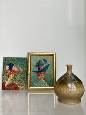 Raymond-Louis Quillivic, Vase Et Peintures Circa 1970 Era Masson, Deblander