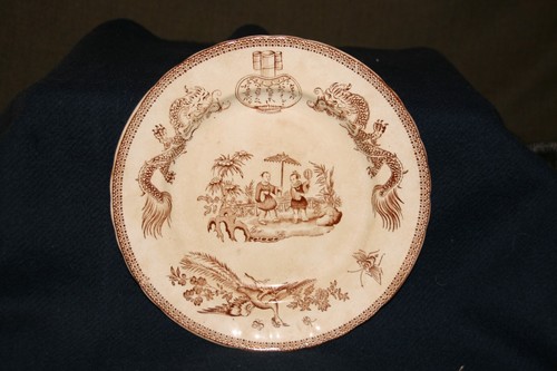 Assiette faience bordeaux - assiette,