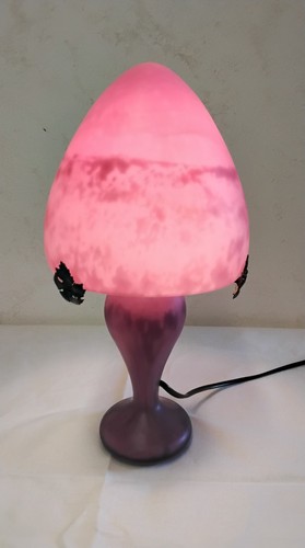 Lampe pâte verre signée - verre,