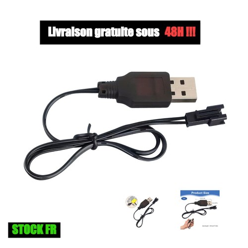 Câble charge usb - usb, 3,7