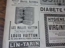 VUITTON malle armoire 245 publicité papier ILLUSTRATION 1923