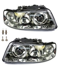 PHARE AVANT GAUCHE + DROIT ELECTRIQUE + AMPOULES POUR AUDI A3 8L 10.00-05.03