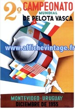 affiche poster uruguay montevideo 0955 pelote basque