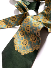 GIANNI VERSACE CRAVATE BAROQUE VINTAGE ANNÉES 90 TÊTE DE MÉDUSE TISSÉE...