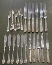 CHRISTOFLE Modèle America Partie De Ménagère 22 Pièces (bon État)